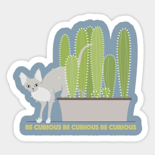 Curious cat Sticker